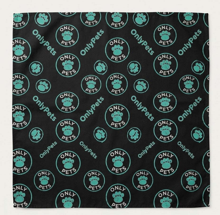 OnlyPets "Pack Leader" Bandana - Cyan Pattern