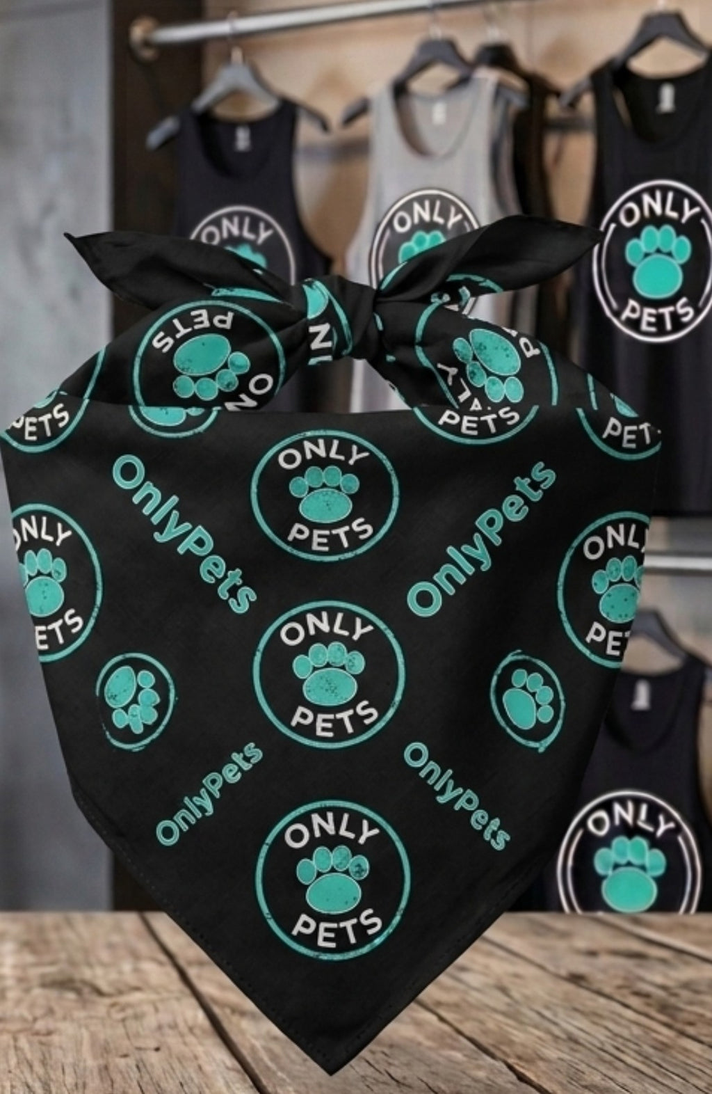 OnlyPets "Pack Leader" Bandana - Cyan Pattern